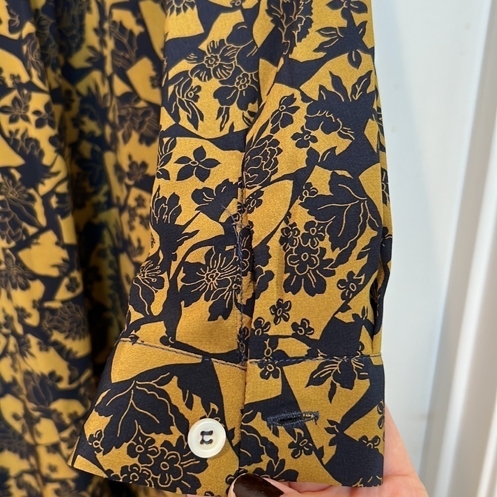 NWT Zanetti 1965 Italy Liberty of London Ruffle Tiered Boho Dress Size S Navy - Picture 9 of 15